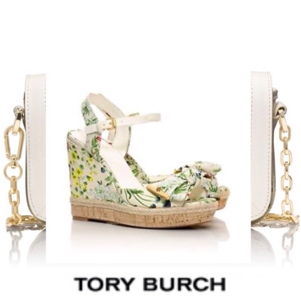 ❤️SOLD❤️ Tory Burch Botanical Penny Wedge